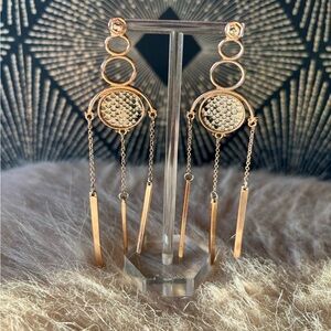 HP! 🐍 CC Snakeskin Print Gold Tone Earrings